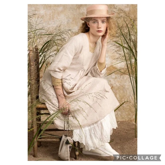 Gudrun Sjöden Woven Linen Dress in Natural NEW XXL - Picture 3 of 7